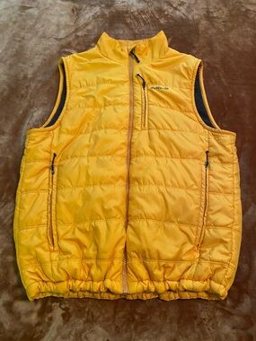 Aris Yellow and Black Puffer Vest